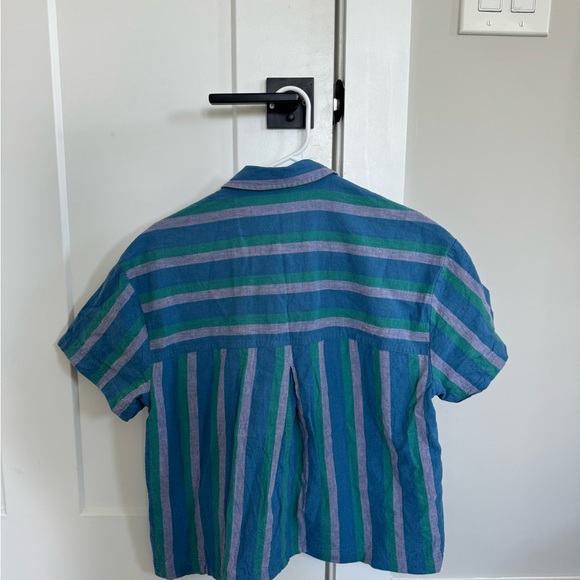 Linen-Cotton Beachside Shirt in Daly Stripe - Picture 3 of 8